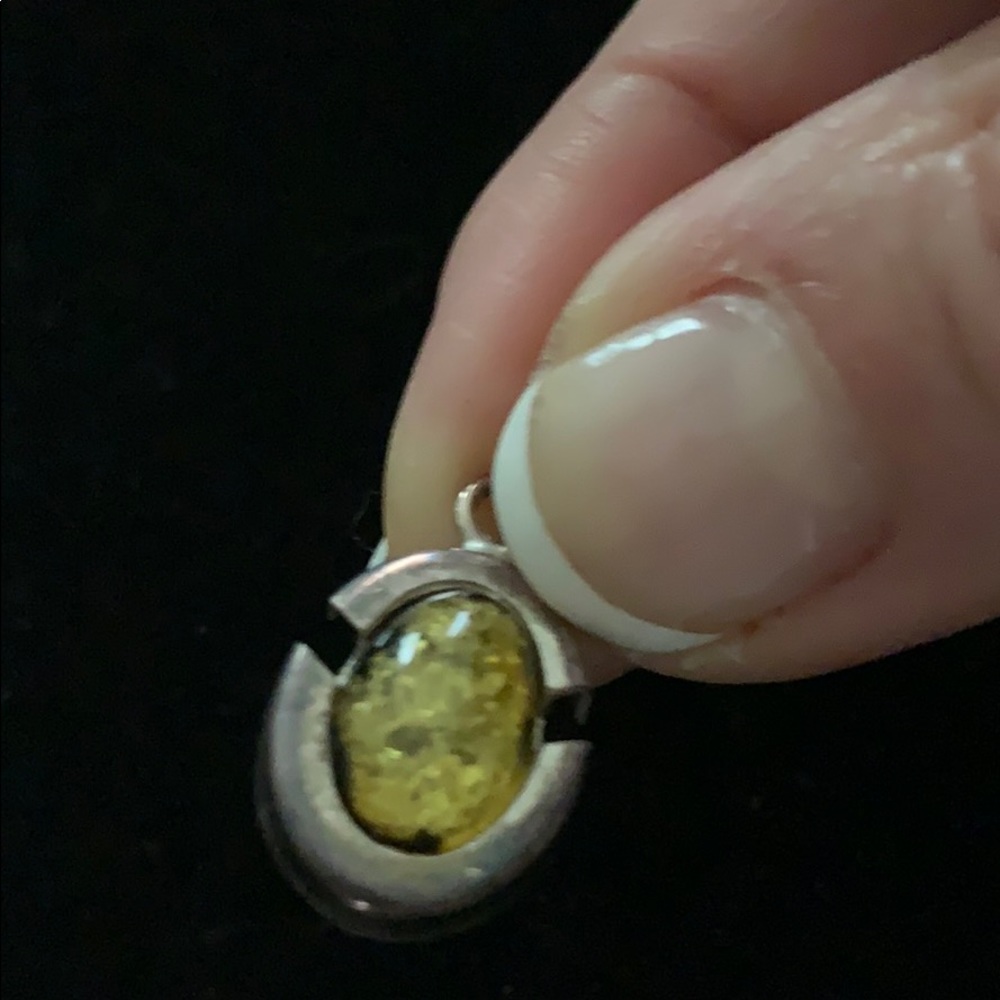 Green Amber Pendant